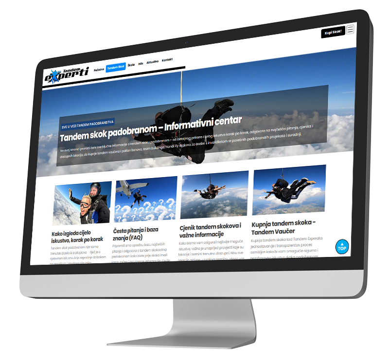 Baza znanja o tandem skokovima